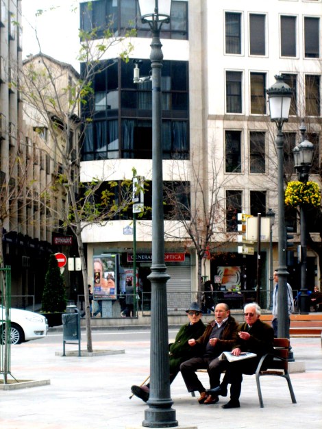 Old men in Puerta Real - Granada, Spain